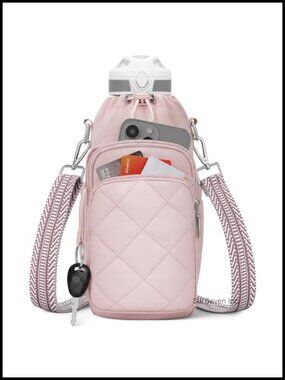 Insulated Water Bottle Crossbody Bag RFID Fits 40 oz Tumbler